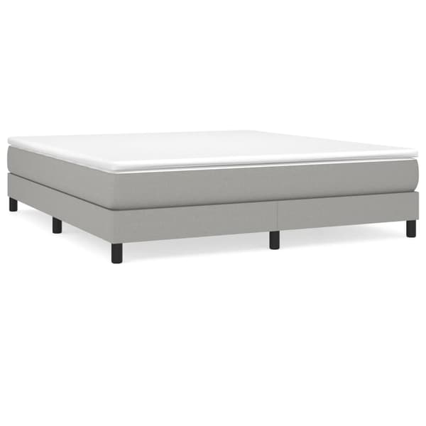 Boxspring-sängram ljusgrå 180x200 cm tyg