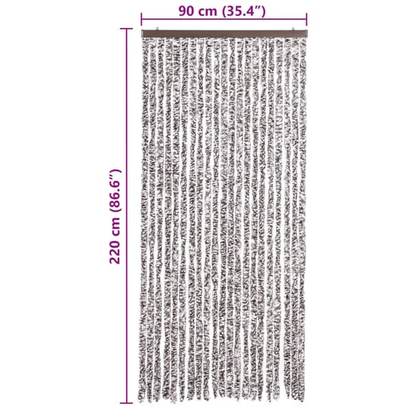 Insektsdraperi brun och beige 90x220 cm chenille