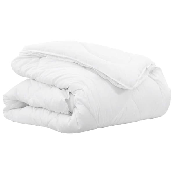 2-i-1 Duntäcke Vit 260 x 220 x 10 cm Polyester