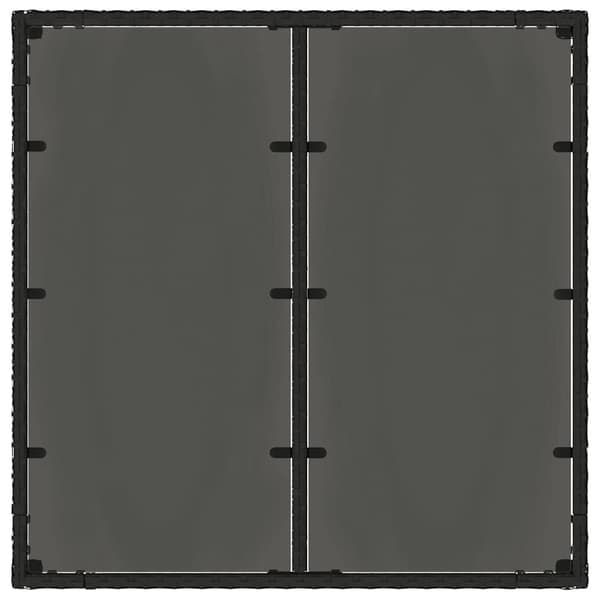 Trädgårdsmöbelset 3 pcs Svart konstrotting