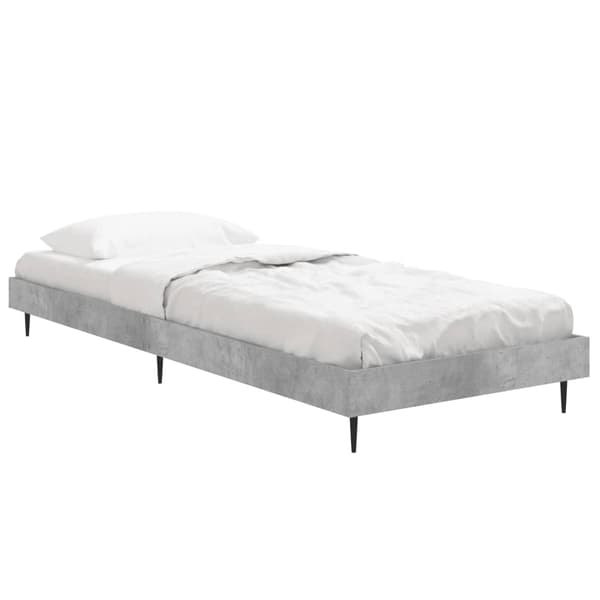 Sängram betonggrå 75x190 cm konstruerad trä