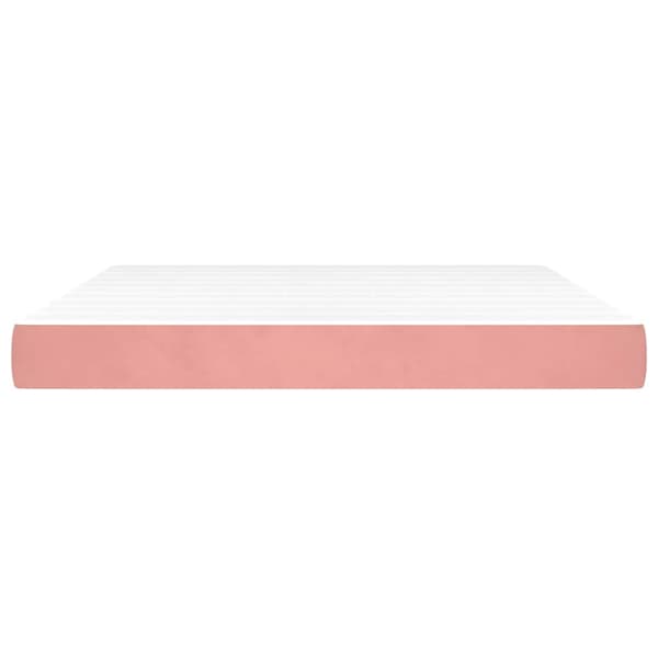 Pocketresårmadrass medium rosa 160x220x20 cm sammet