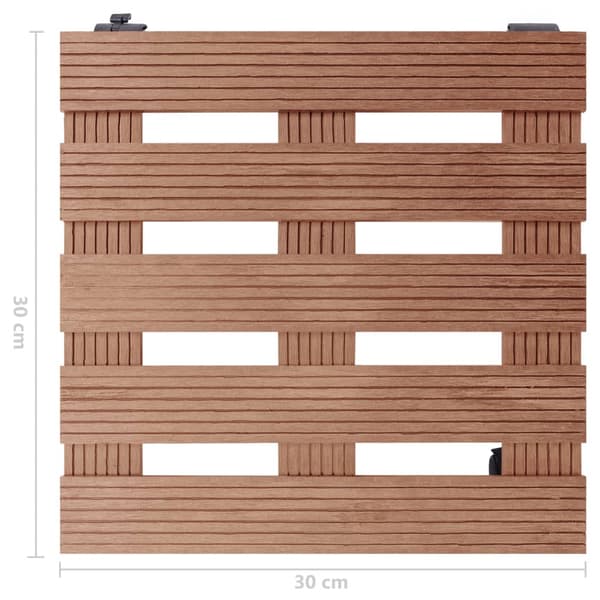 Blomvagnar 4 st brun 30x30x7,5 cm WPC