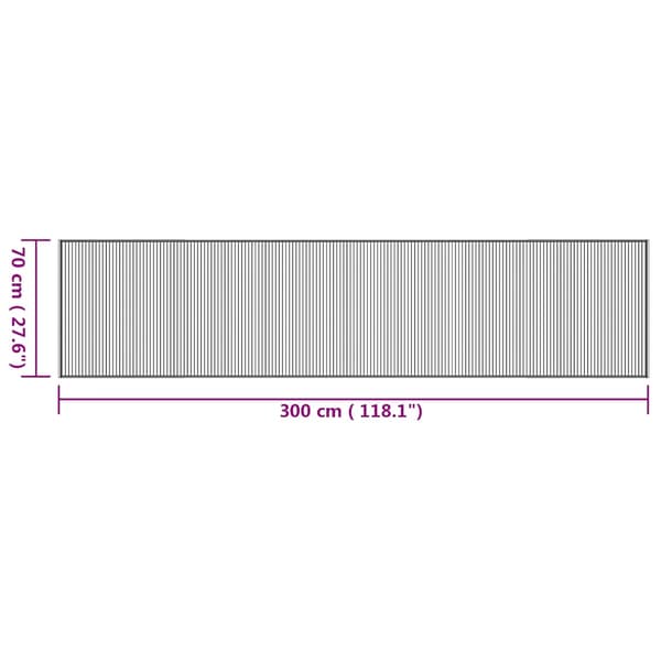 Matta rektangulär naturlig 70x300 cm bambu