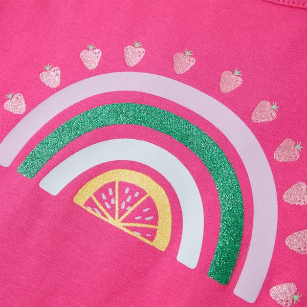 T-shirt för barn mörk rosa 116