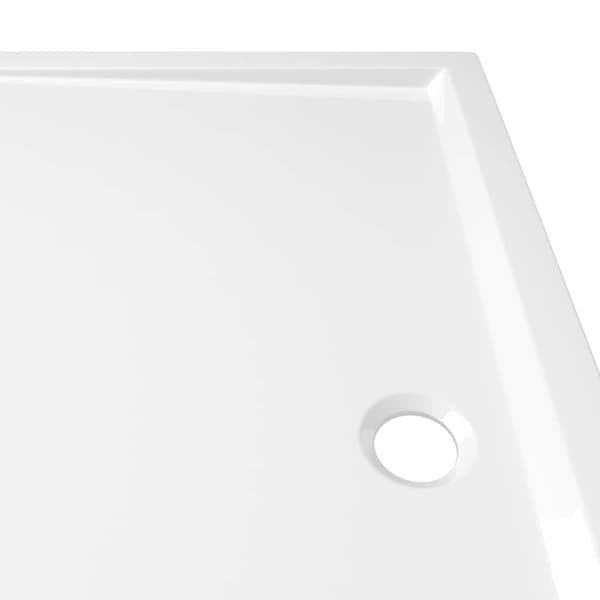 Duschkar rektangulärt ABS vit 80x90 cm