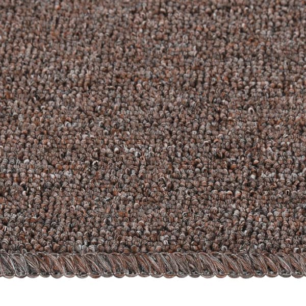 Trappstegsmattor halkfri 15 st 60x25 cm brun rektangulär