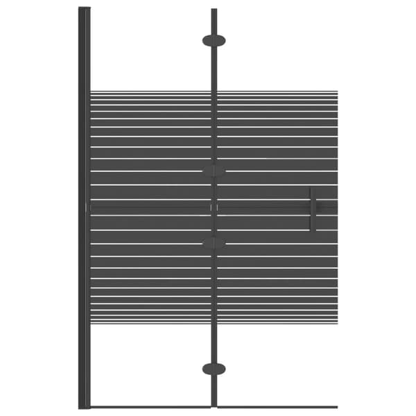 Duschvägg fällbar ESG 80x140 cm svart