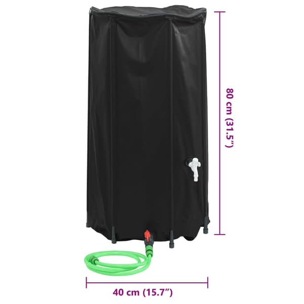 Vattentank med kran vikbar 100 L PVC