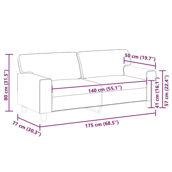 2-sitssoffa vinröd 140 cm fuskläder