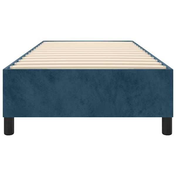 Boxspring-sängram mörkblå 80x200 cm sammet