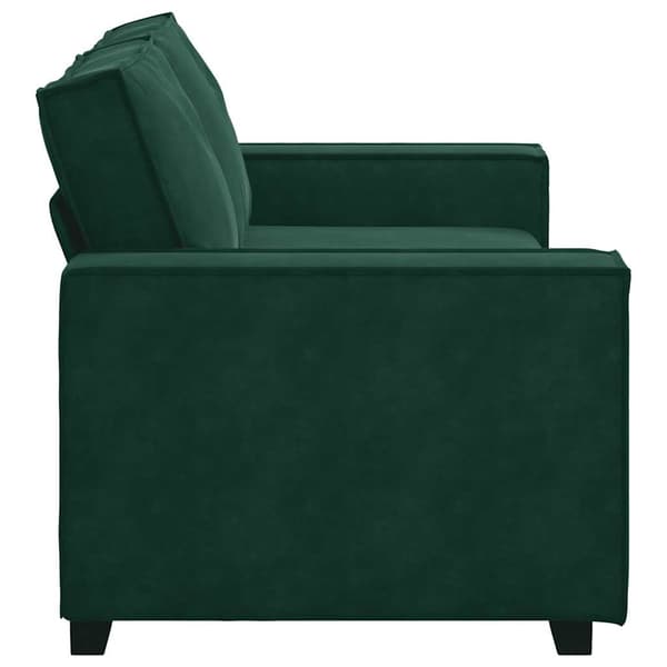 Soffa 2-sits mörkgrön 180x78x84 cm sammet