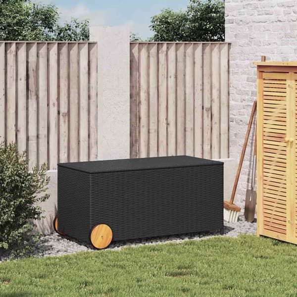 Dynbox på hjul svart 190L konstrottning