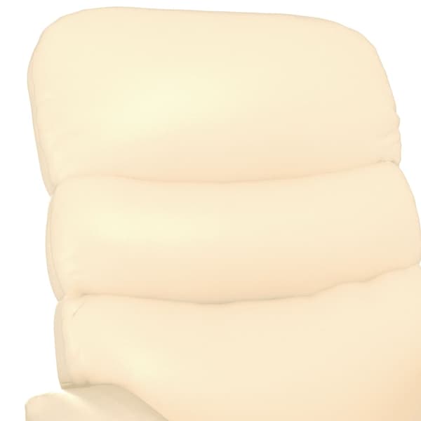 Reclinerfåtölj gräddvit konstläder