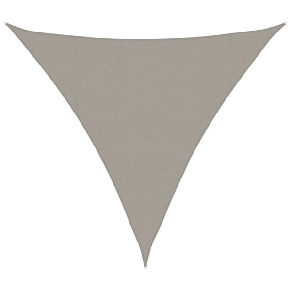 Solsegel 160 g/m² triangulär ljusgrå 4,5x4,5x4,5 m HDPE