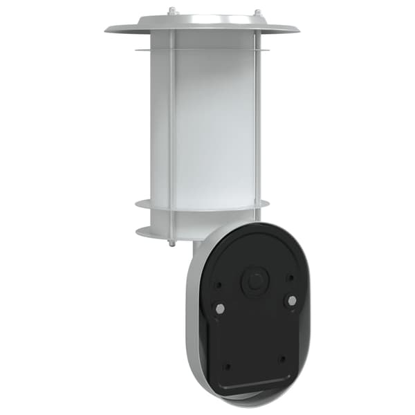 Utomhusvägglampa med sensor silver rostfritt stål