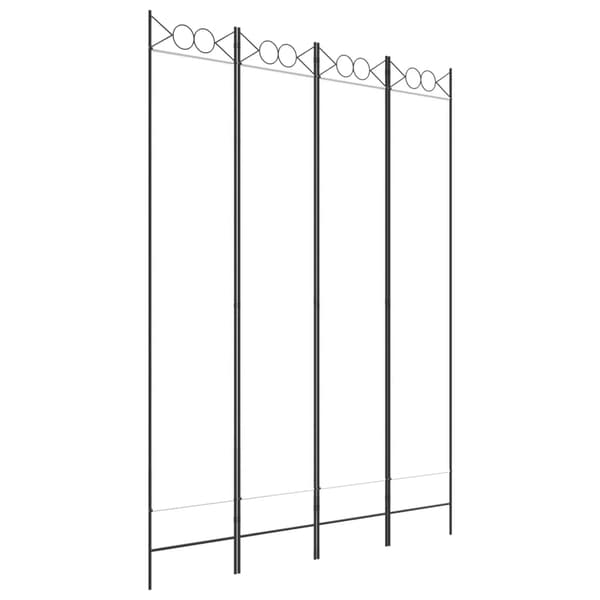 Rumsavdelare 4 paneler vit 120x220 cm tyg