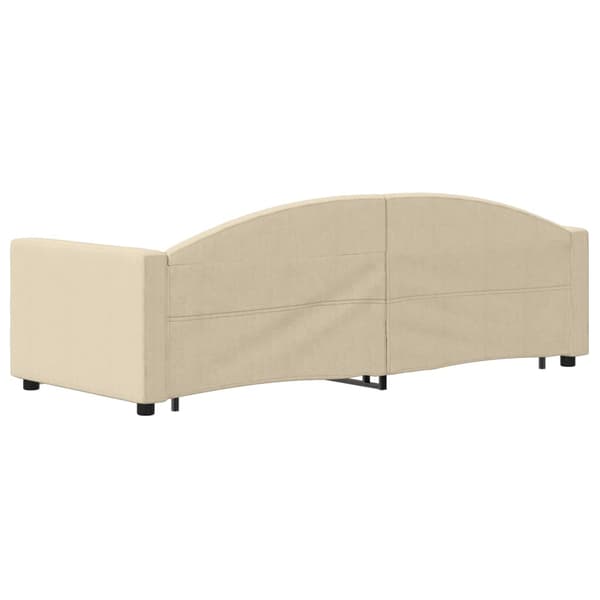 Dagbädd utdragbar gräddvit 80x200 cm tyg
