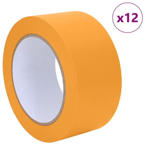 Målartape 12 pcs Gul 50mm x 50m Papper