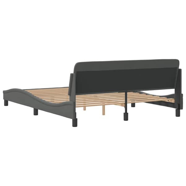 Bed Frame "Dover" Dark Grey 160x200 cm Fabric