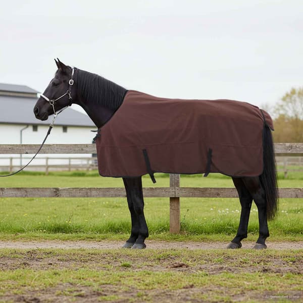 Hästdyna Full Mörk Brun 145 cm Polyester Fleece