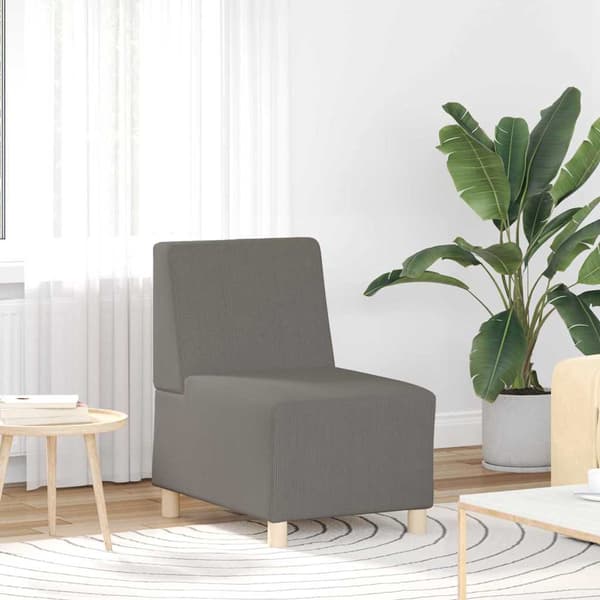 Modulsofa utan armstöd 2 pcs Ljusgrå 55 x 74 x 82 cm