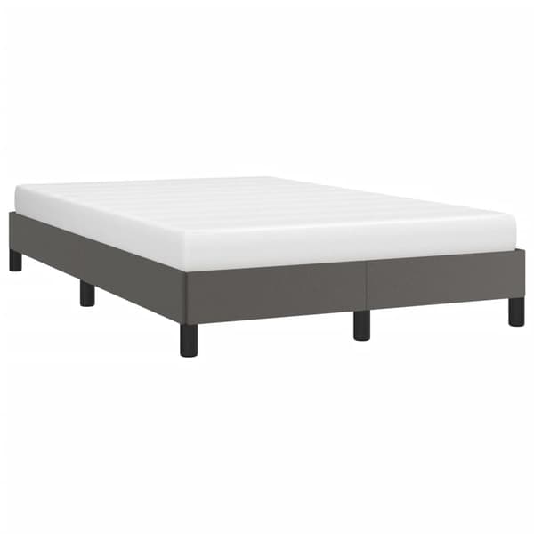 sängram utan madrass grå 120x190 cm konstläder