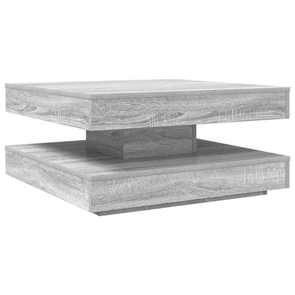Soffbord 360 grader vridbart grå sonoma 70x70x34,5 cm