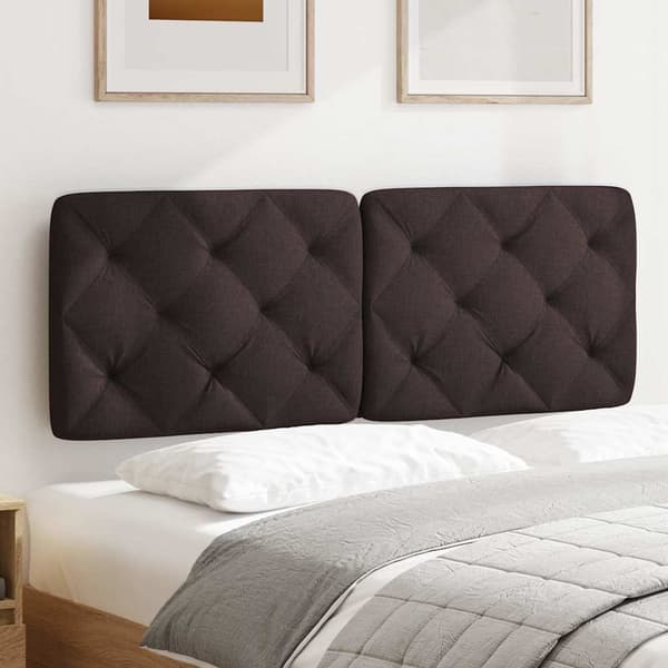 Headboard Cushion Dark Brown 120 cm Fabric