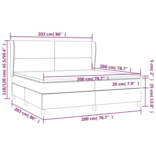 Ramsäng med madrass blå 200x200 cm tyg