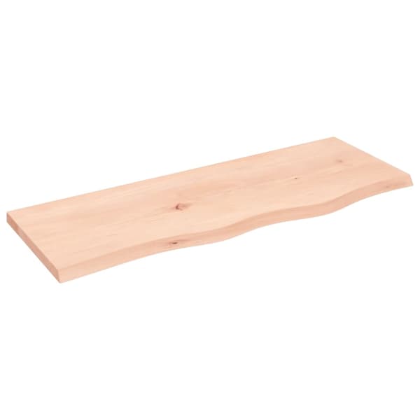 Hyllplan 80x30x2 cm obehandlad massiv ek