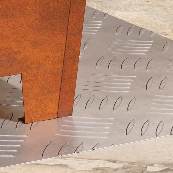 Trappsteg Rektangulär 2 pcs Silver 50 x 40 cm Aluminium