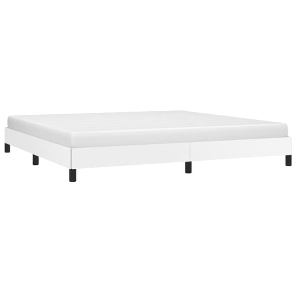Sängram vit 200x200 cm konstläder