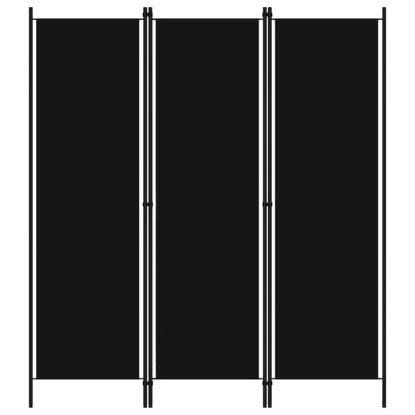 Rumsavdelare 3 paneler svart 150x180 cm