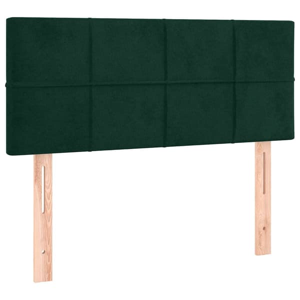 Sänggavel grön 100x5x78/88 cm sammet