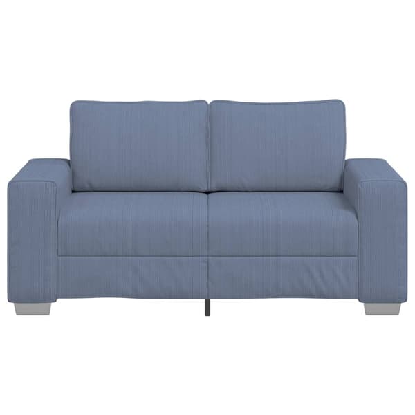 Loveseat soffa blå 160x77x82 cm manchestertyg