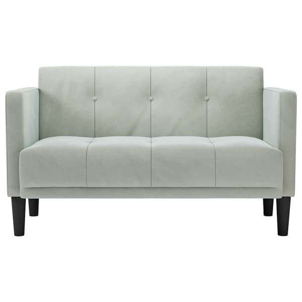 Loveseat soffa ljusgrå 111 cm sammet