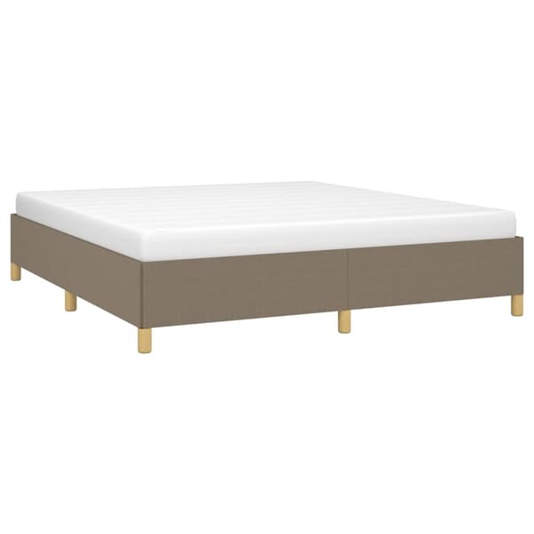Boxspring-sängram taupe 180x200 cm tyg