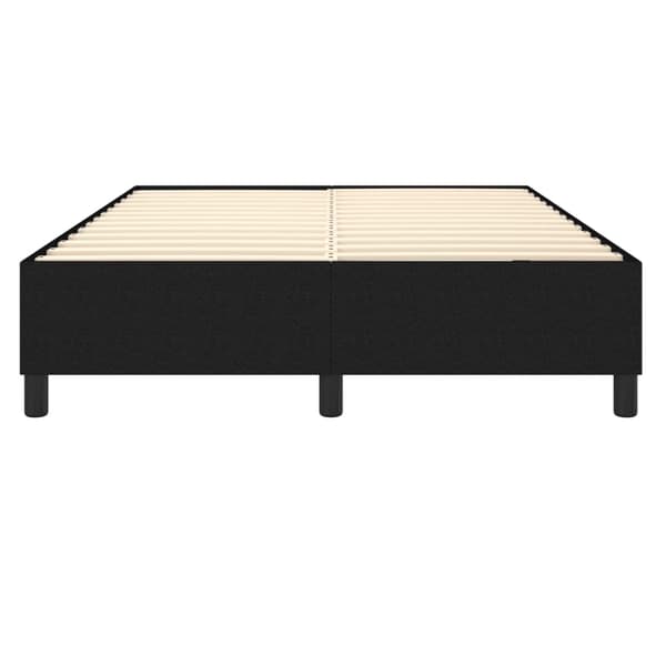 Boxspring-sängram svart 140x190 cm tyg