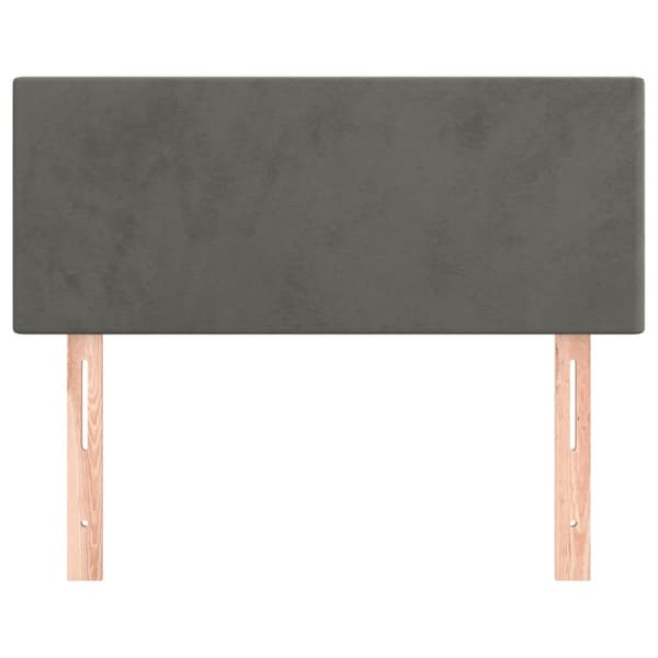 Sänggavel mörkgrå 90x5x78/88 cm sammet