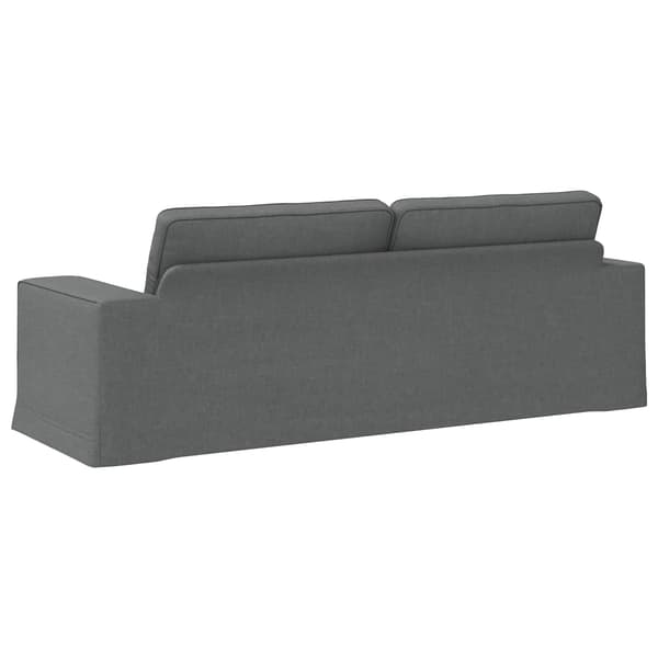 Soffa Mörkgrå 222 x 80 x 82 cm tyg