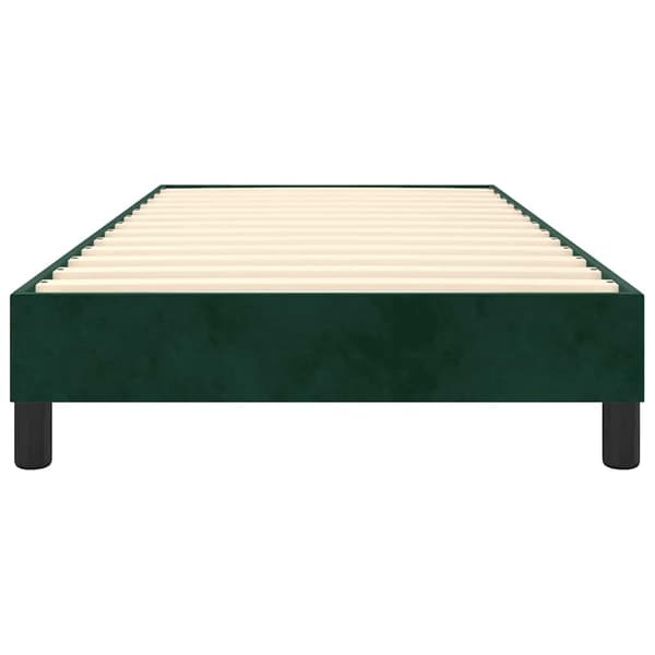 Boxspring-sängram mörkgrön 80x200 cm sammet