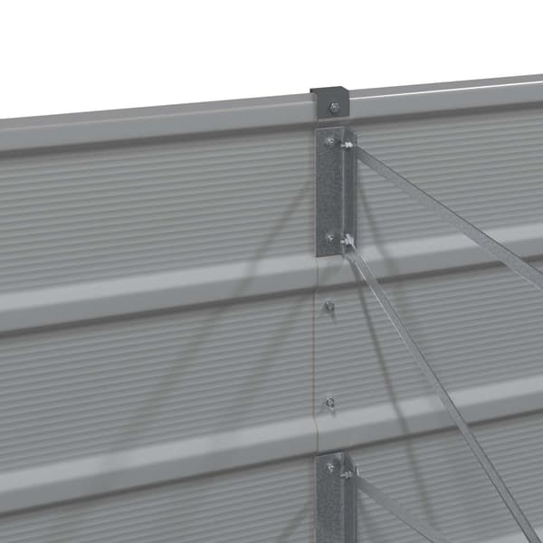 Planteringskärl Ljusgrå 320 x 80 x 75 cm Stål