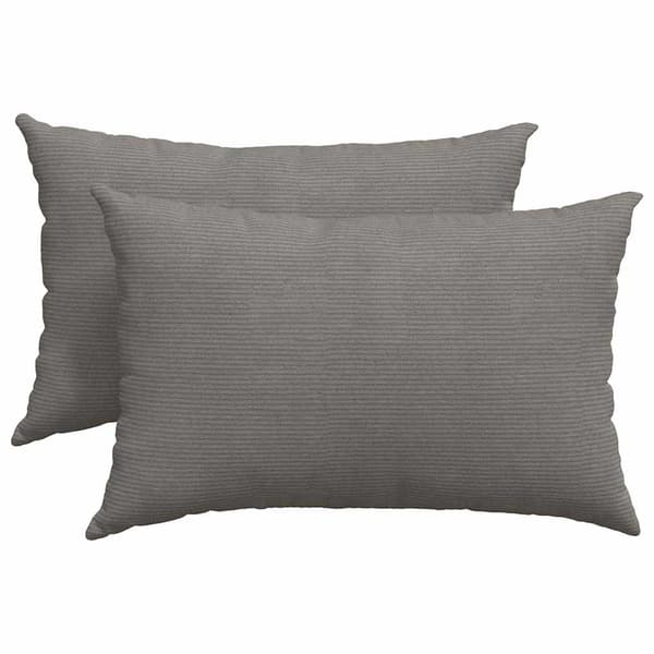 Sofakuddar 2 pcs Ljusgrå 60 x 40 cm Kordread tyg
