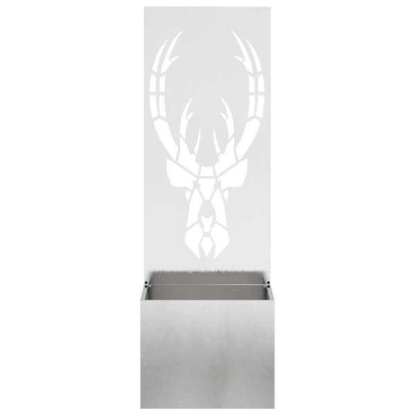 Trädgårds integritetsskärm Silver 50 x 150 cm Rostfritt stål