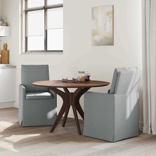 Matstolar 2 pcs Ljusgrå 57 x 67 x 98 cm tyg