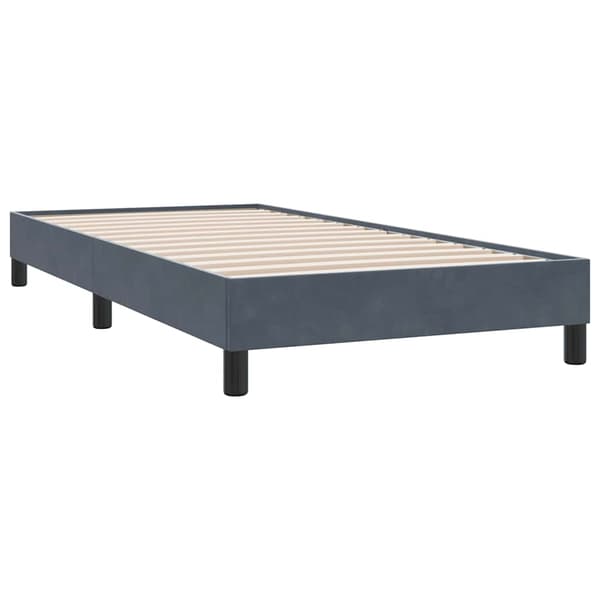 Sängram utan madrass mörkgrå 90x210 cm sammet
