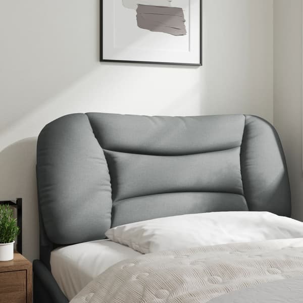 Headboard Cushion "Hvar" Light Grey 80 cm Fabric