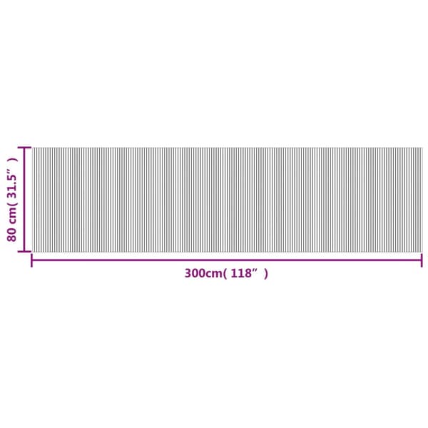 Matta rektangulär ljus naturlig 80x300 cm bambu