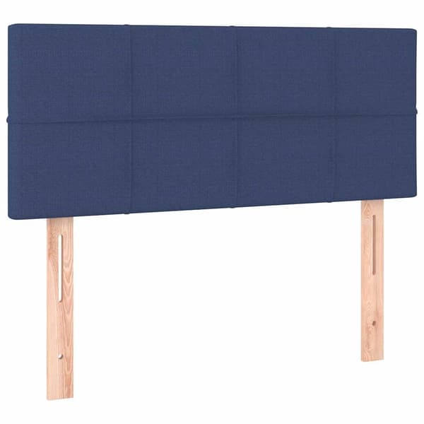 Ramsäng med madrass blå 90x190 cm tyg